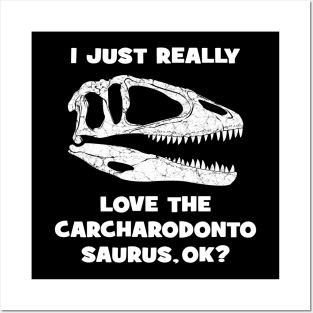 Carcharodontosaurus Fossil Hunter Posters and Art